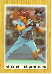1987 Topps Mini Leaders Baseball Cards 028      Von Hayes DP